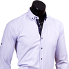 Лавандовая приталенная рубашка с воротником баттен-даун купить