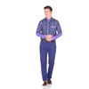 Комбинированная приталенная мужская рубашка Louis Fabel 4521-60