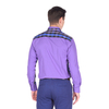 Комбинированная приталенная мужская рубашка Louis Fabel 4521-60
