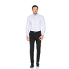 Белая приталенная мужская рубашка Louis Fabel 4600-30