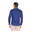 Темно-синяя приталенная мужская рубашка Louis Fabel 1044-01