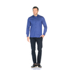 Темно-синяя приталенная мужская рубашка Louis Fabel 2107-42 с узором