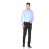 Голубая приталенная мужская рубашка Venturo 8062-02