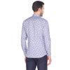  Синяя приталенная мужская рубашка Rvvaldi 1600-10 в цветах