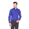 Темно-синяя приталенная мужская рубашка Louis Fabel 4018-19