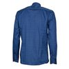 Элегантная приталенная рубашка синего цвета в ромбах
