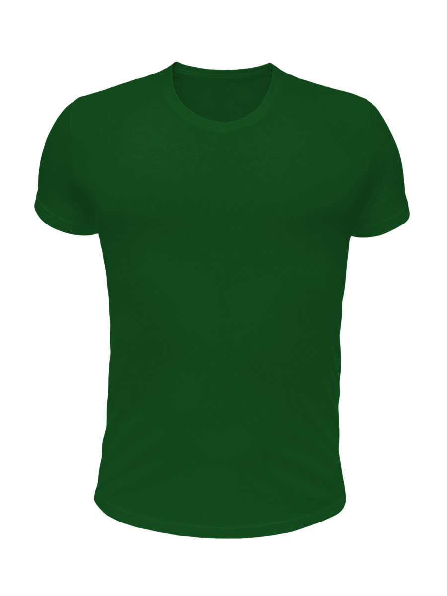 Футболка мужская UzMax прямая цвет темно-зеленый однотонный купить в Москве недорого