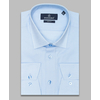 Голубая приталенная мужская рубашка Poggino 5005-77-3