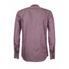 Бледно-пурпурная приталенная рубашка в полоску с длинными рукавами-2