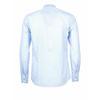 Голубая приталенная рубашка с длинными рукавами-2