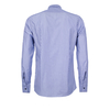 Синяя приталенная рубашка в полоску с длинными рукавами-2