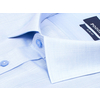 Голубая приталенная мужская рубашка 7001-25 в полоску с коротким рукавом-2